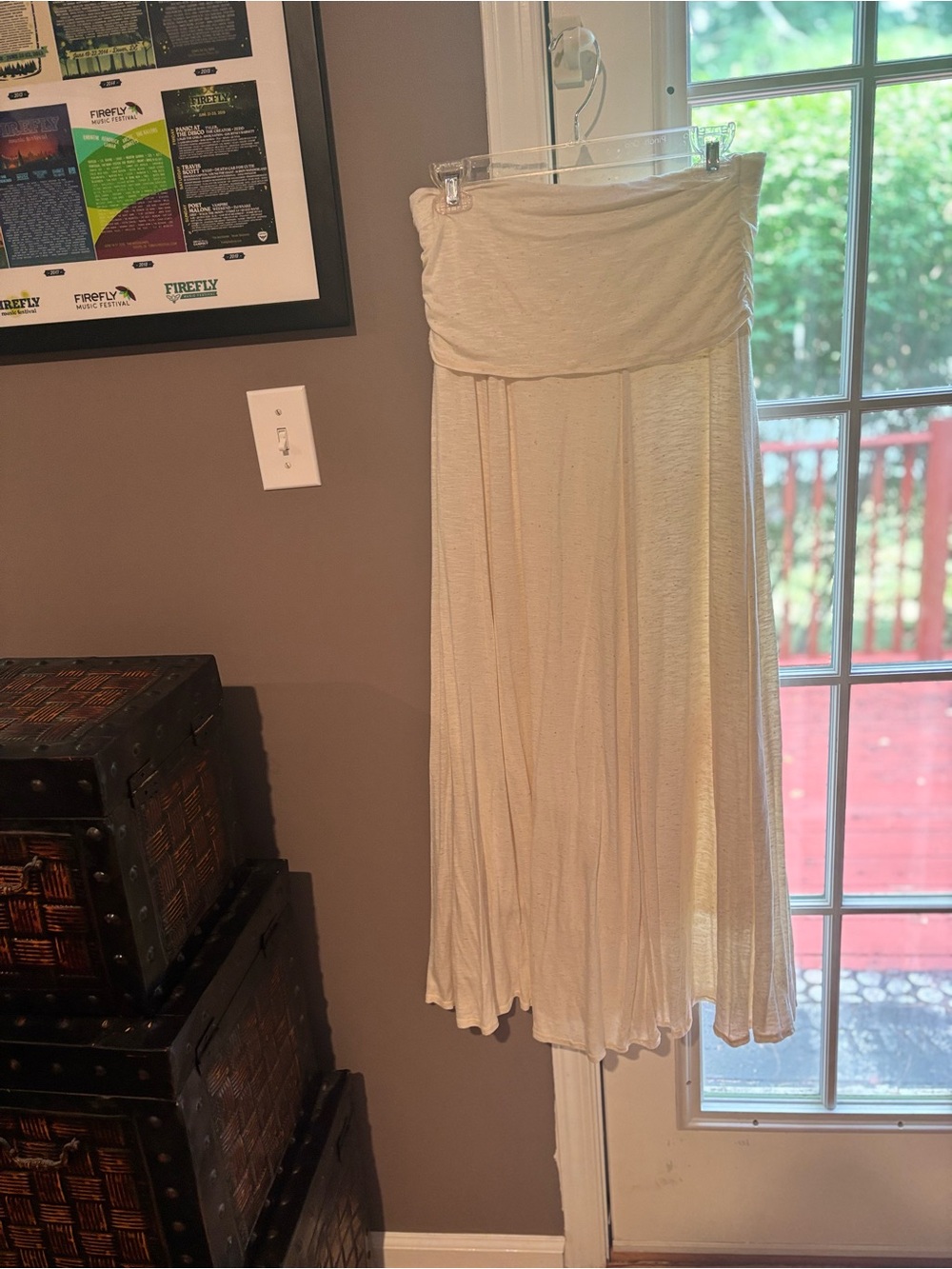 Max Studio Cream Maxi Skirt
